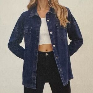 **NWT** Denim Shacket Oversized